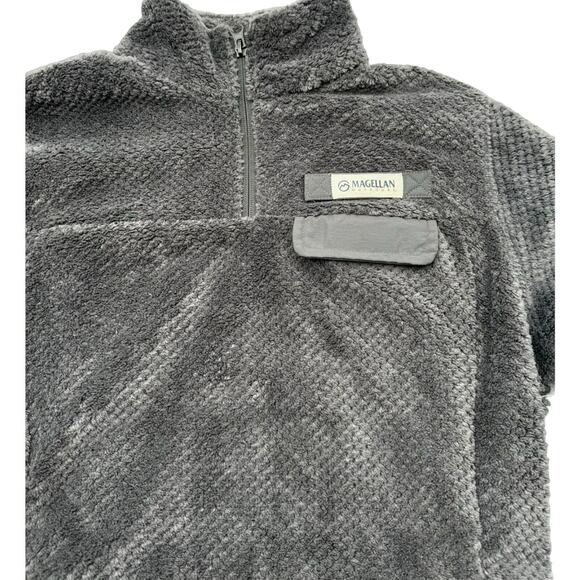 NEW Magellan SMALL Gray Outdoors Willow Creek 1/4 Zip Pullover Fleece Sweater - Picture 1 of 12